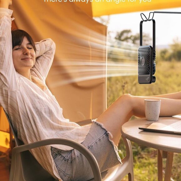 Desk Fan, Ultra Quiet 2.5-11h Battery Operated Small USB Fan with Strong Wind, 1 - Picture 4 of 7